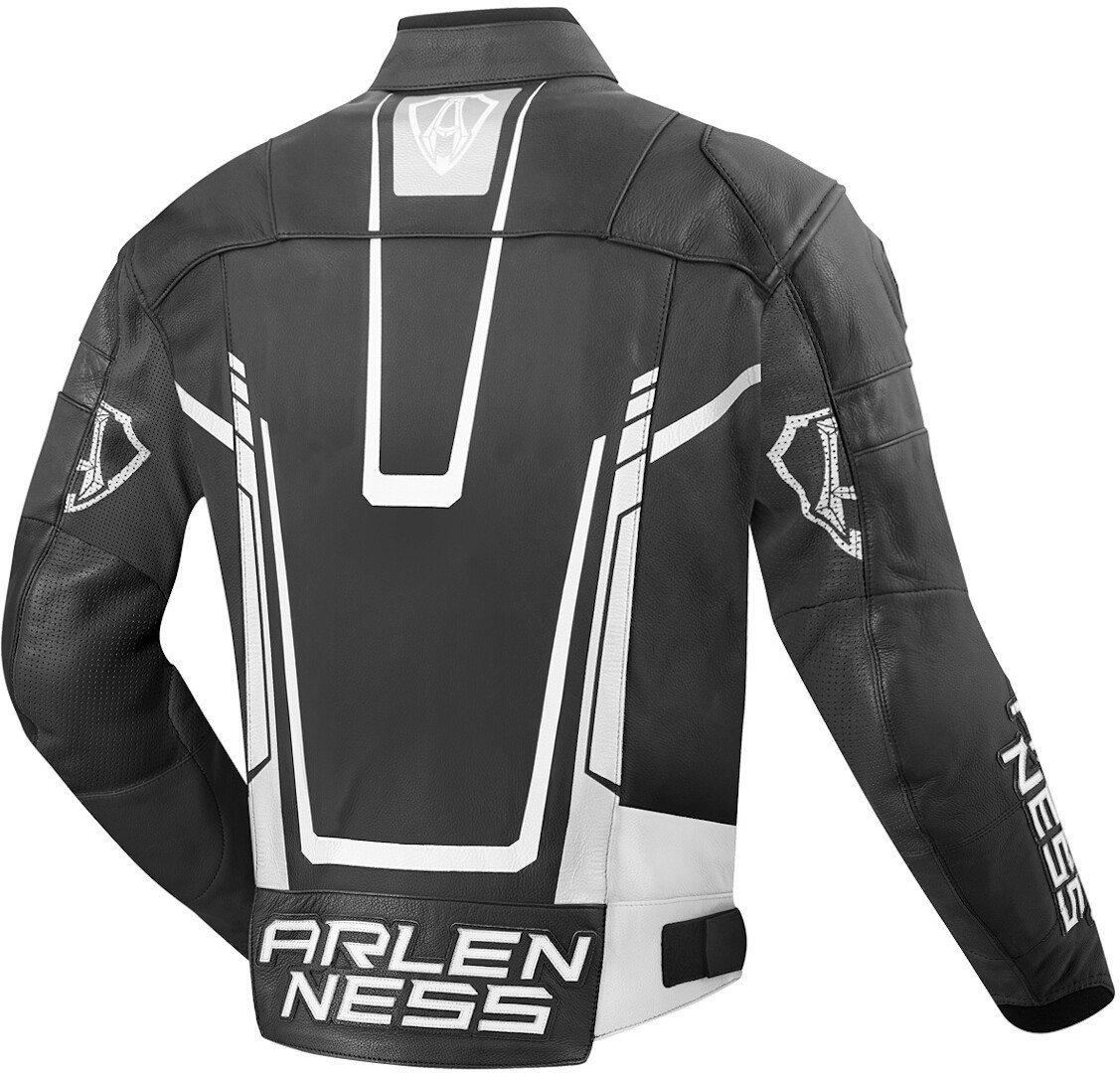 Arlen Ness Track Motorcycle Leather Jacket black/white 60 Figure 2