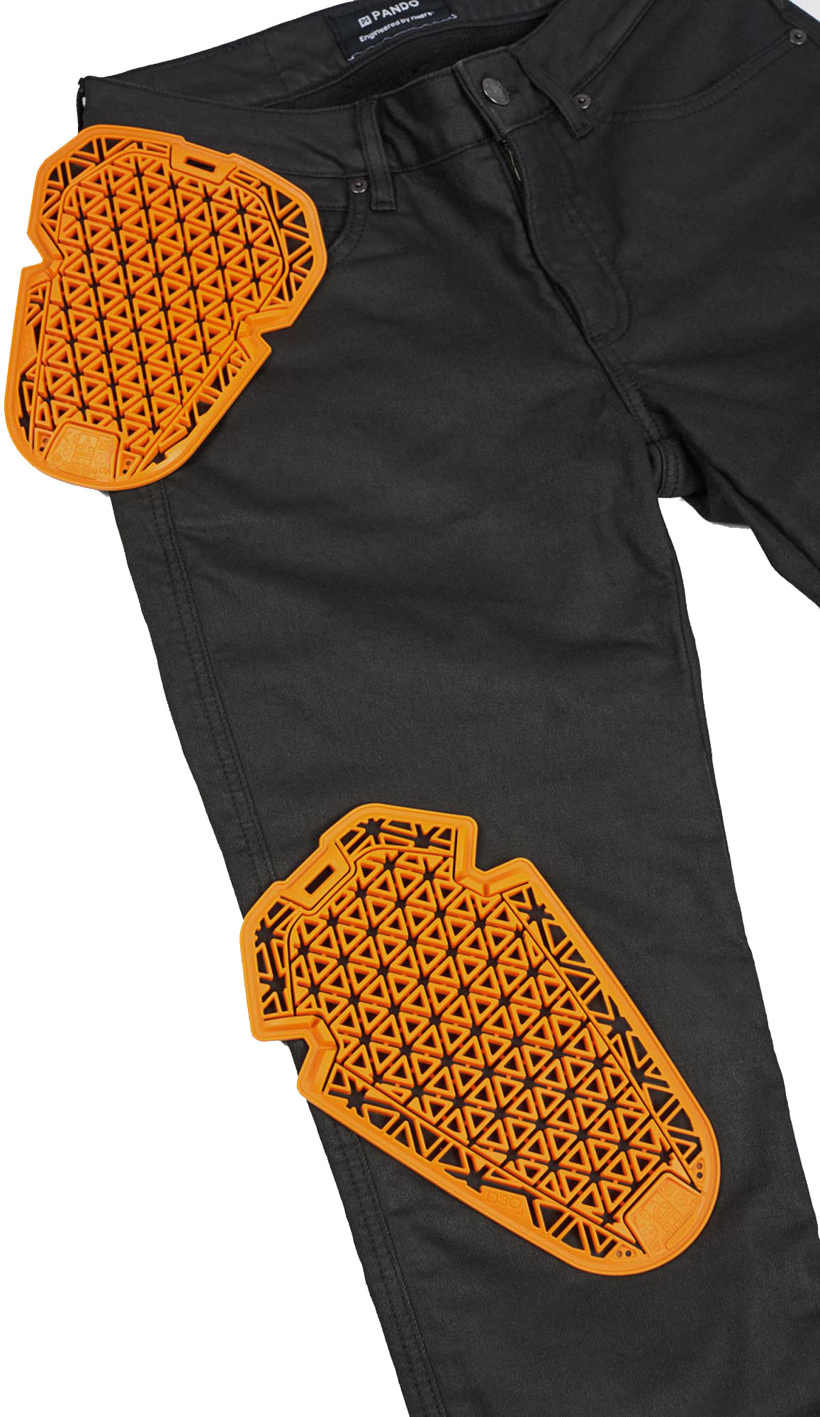 Side view of Pando Moto Lorica Black Ladies Motorcycle Jeans