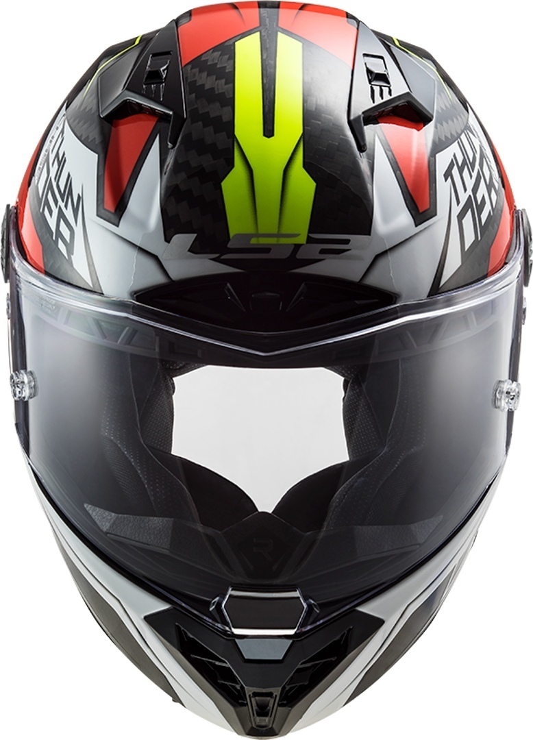 LS2 FF805 Thunder Chase Carbon Hjelm hvit/rød M (57/58) Figur 2