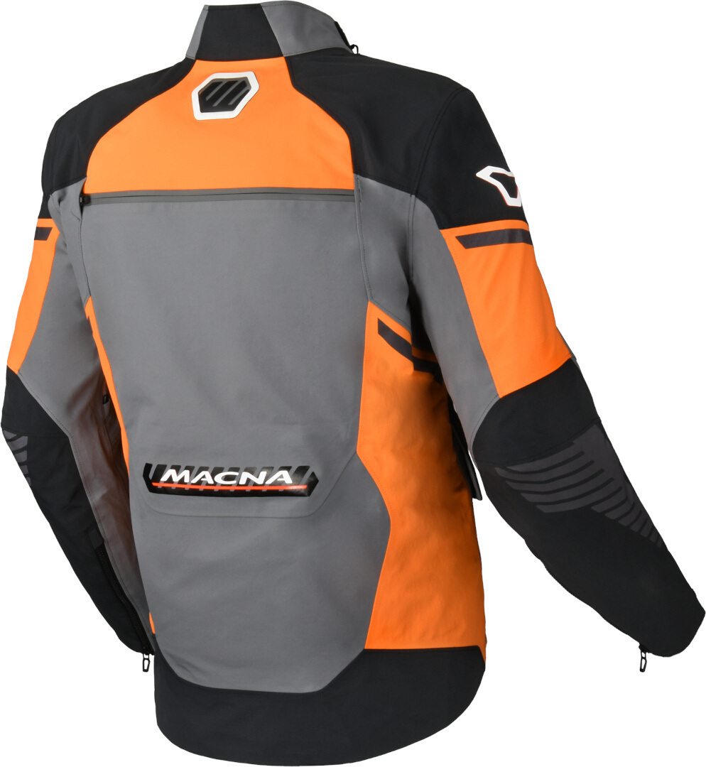 Macna Synchrone wasserdichte Motorrad Textiljacke grau/orange XXL Abbildung 2
