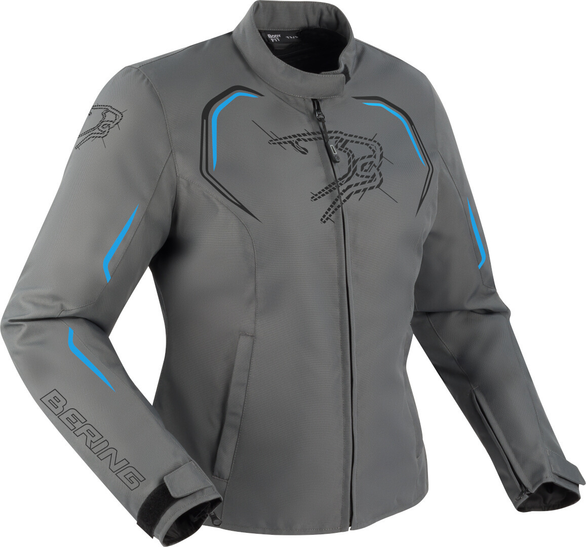 Bering Dundy vattentät Damer Motorcykel Textil Jacka Grå/blå 36 Figur 1