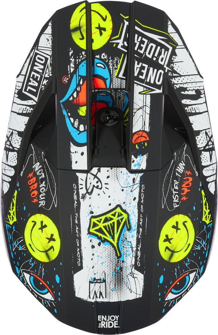 Oneal 3SRS Rancid bunter Kinder Motocross Helm Y/XL (54/55) Abbildung 7