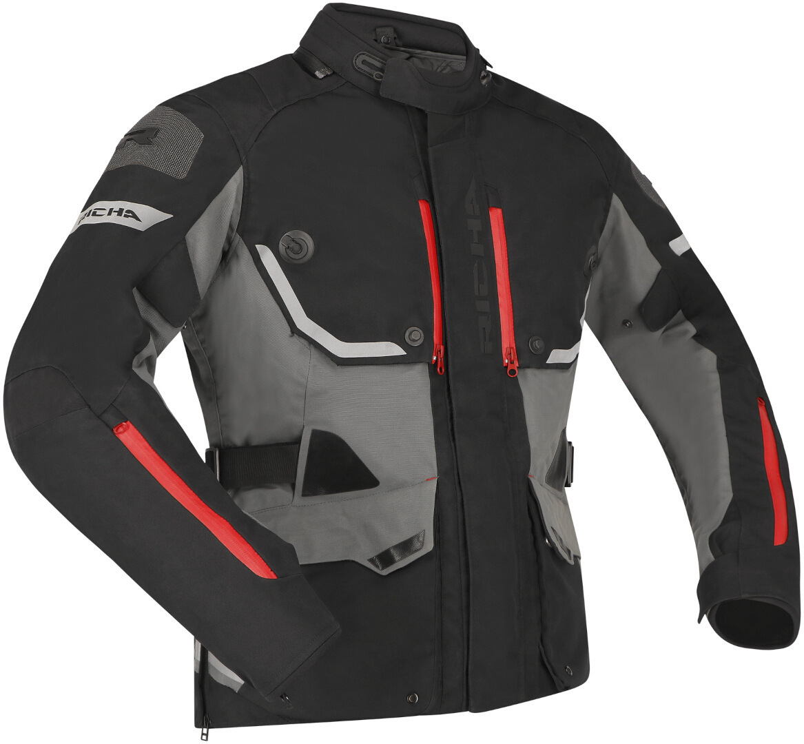 Richa Infinity 3 Pro waterproof Motorcycle Textile Jacket black/grey/red XL Figure 1