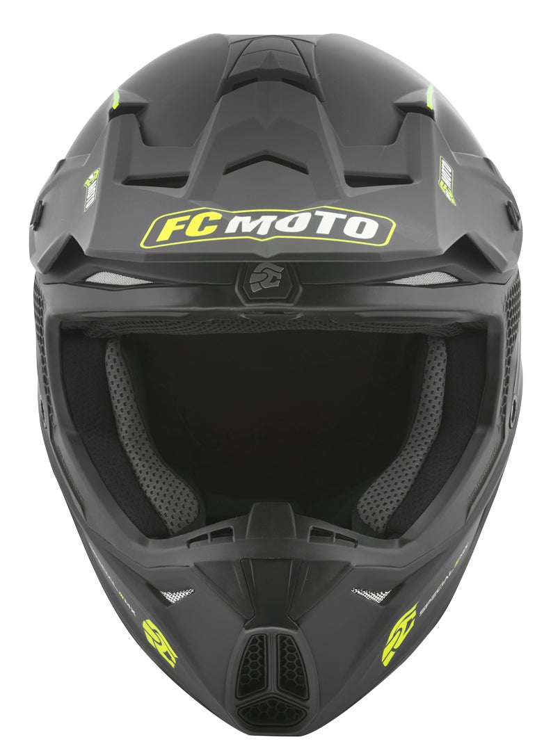 FC-Moto Merkur Straight Casco Motocross nero/giallo XL Figura 4