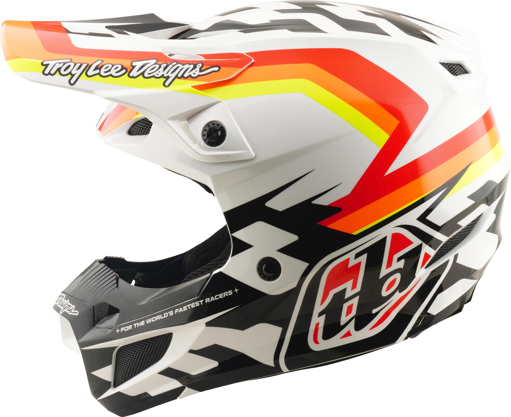 Troy Lee Designs SE5 Polycarbonate MIPS Dash Casco de motocross Naranja/Blanco M (57/58) Figura 7