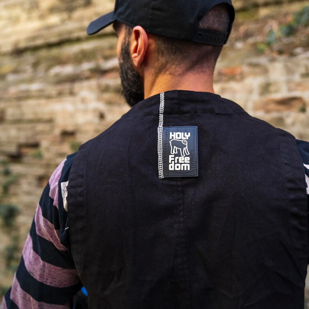 HolyFreedom Gilet Denim Vest Sort L Figur 4