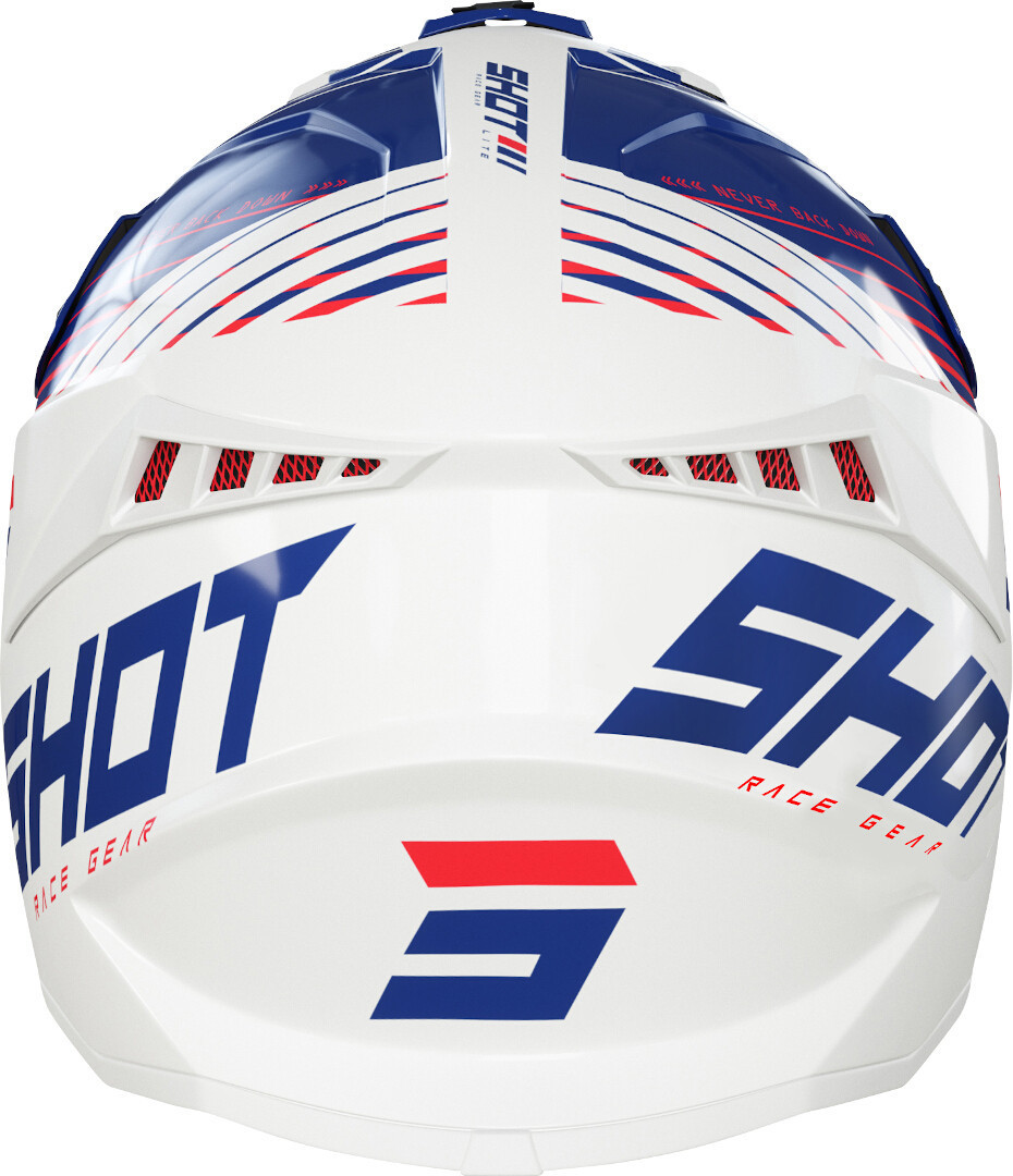 Shot Lite Fury Motocross hjälm Blå/röd XXL (63/64) Figur 3
