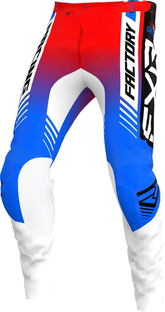 FXR Clutch Pro 2023 Motocross Pants white/blue/red 36 Figure 1