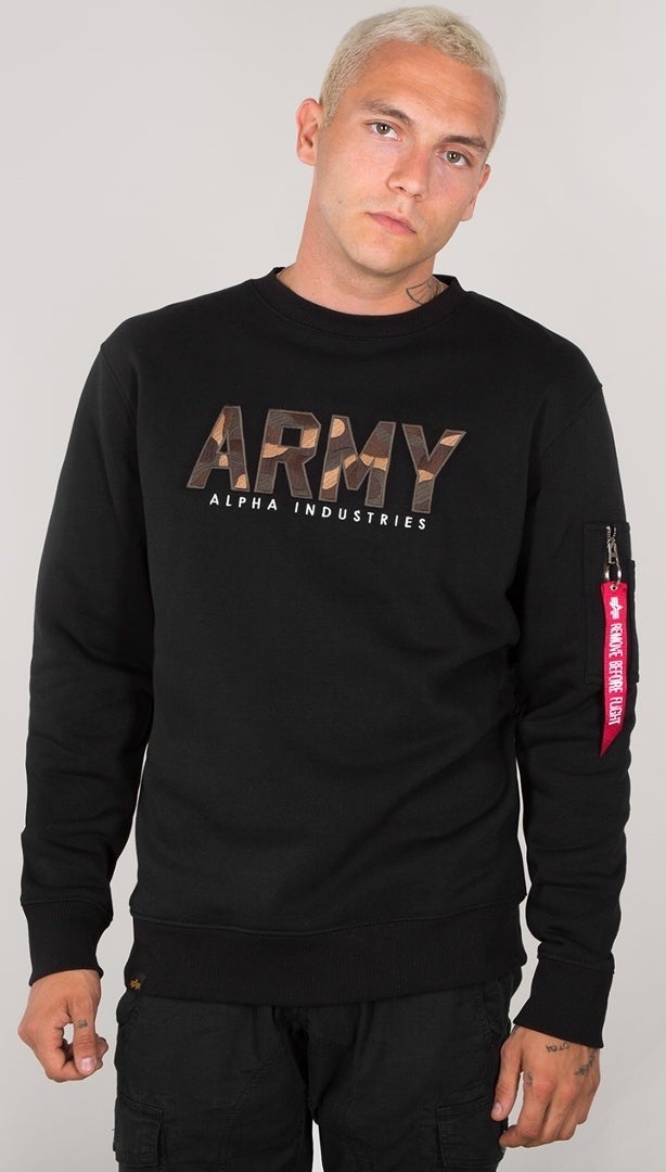 Alpha Industries Army Camo Sweatshirt sort/camouflage M Figur 1