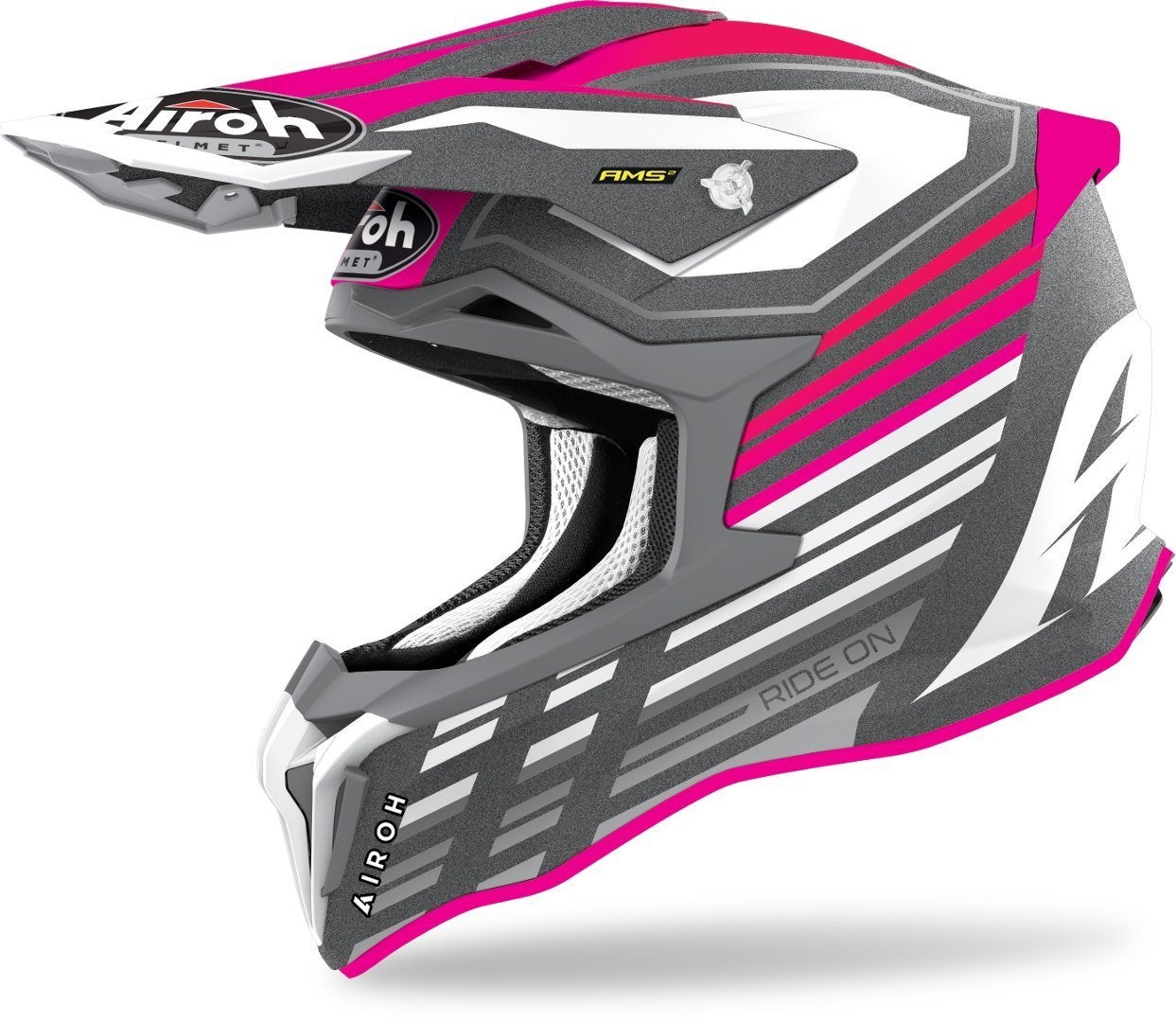 Airoh Strycker Shaded Carbon Casco motocross rosa opaco M (57/58) Figura 1
