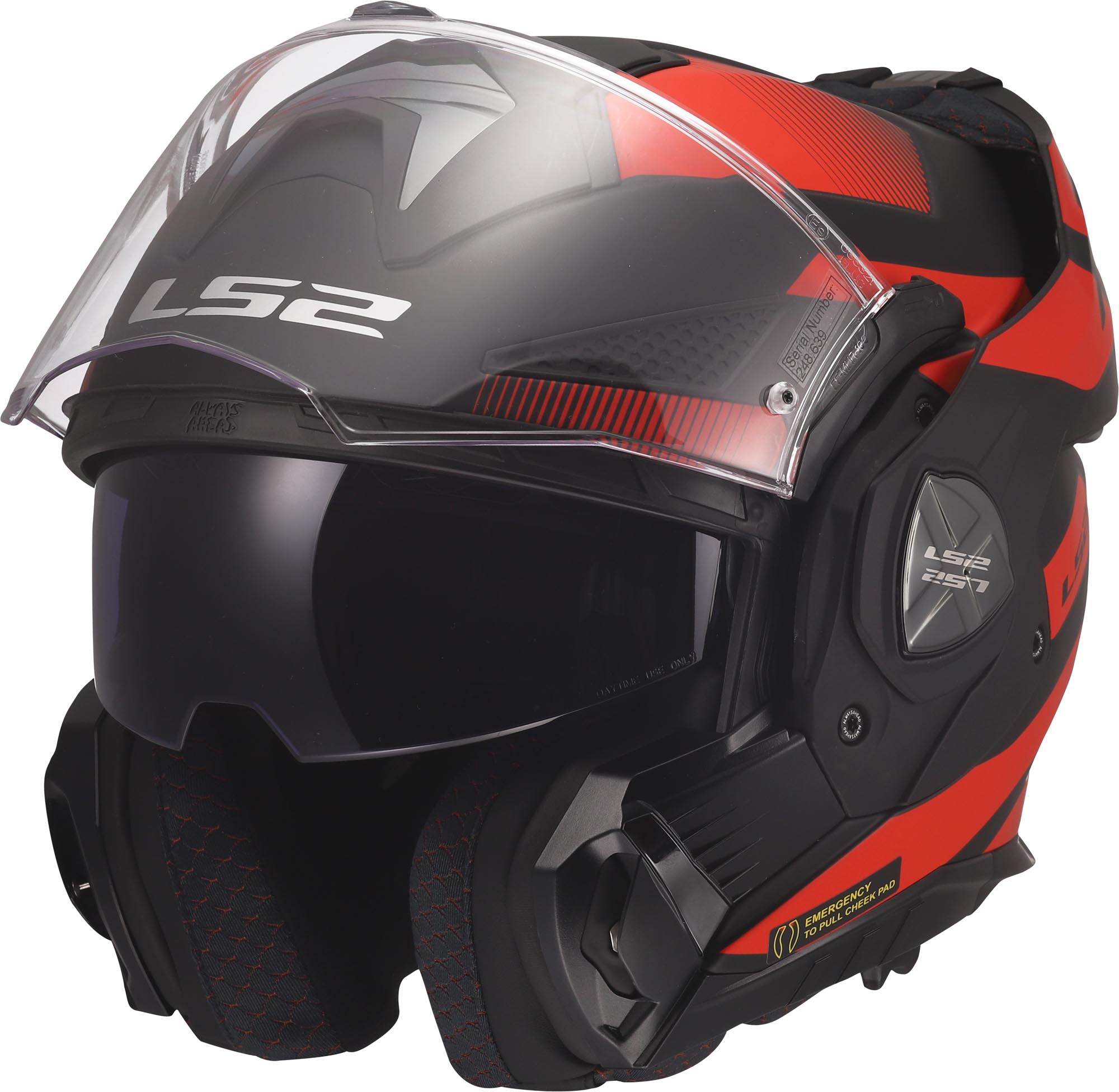 LS2 FF901 Advant X Nova Klapphelm schwarz/rot L (59/60) Abbildung 12
