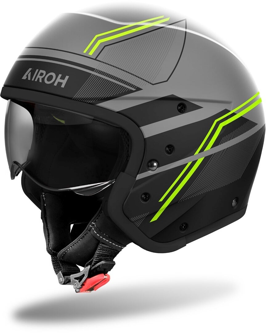 Airoh J 110 Slim Hjelm sort mat/grå/gul M (57/58) Figur 2
