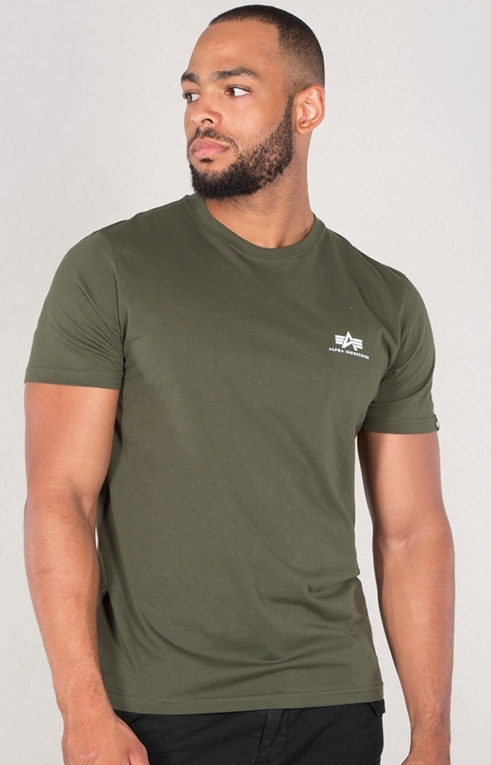 Alpha Industries Basic T Small Logo T-Shirt oliven 3XL Figur 1
