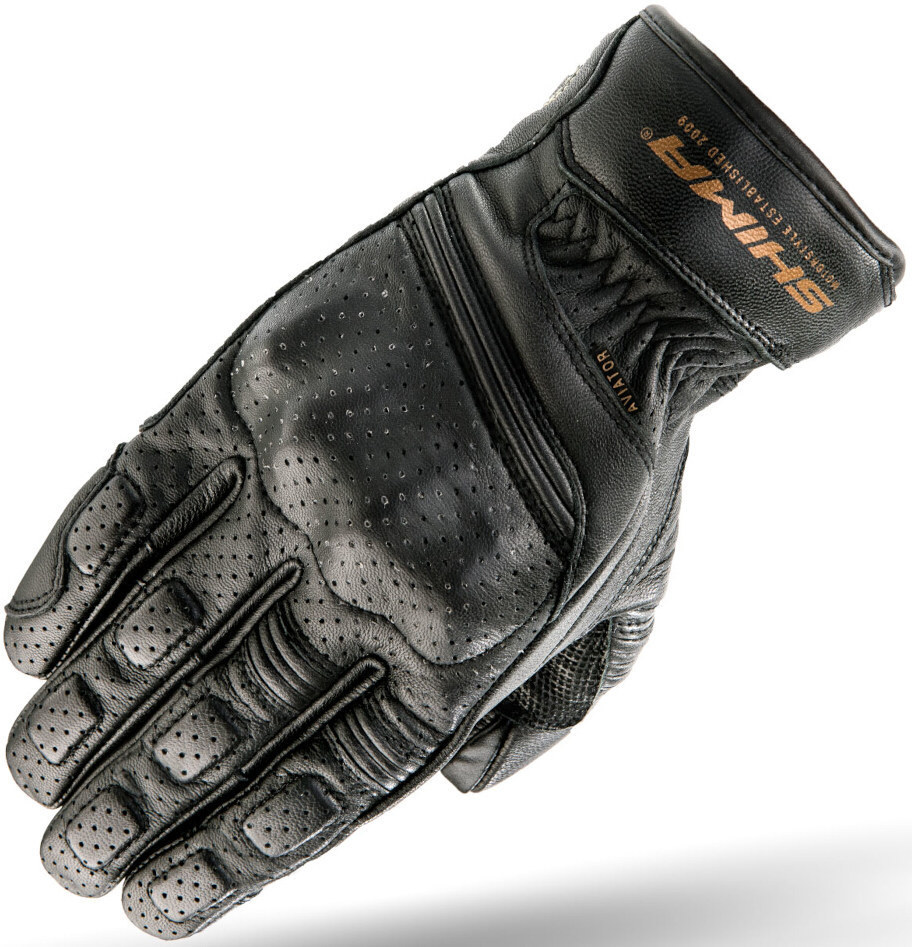 SHIMA Aviator Motorrad Handschuhe schwarz M Abbildung 1