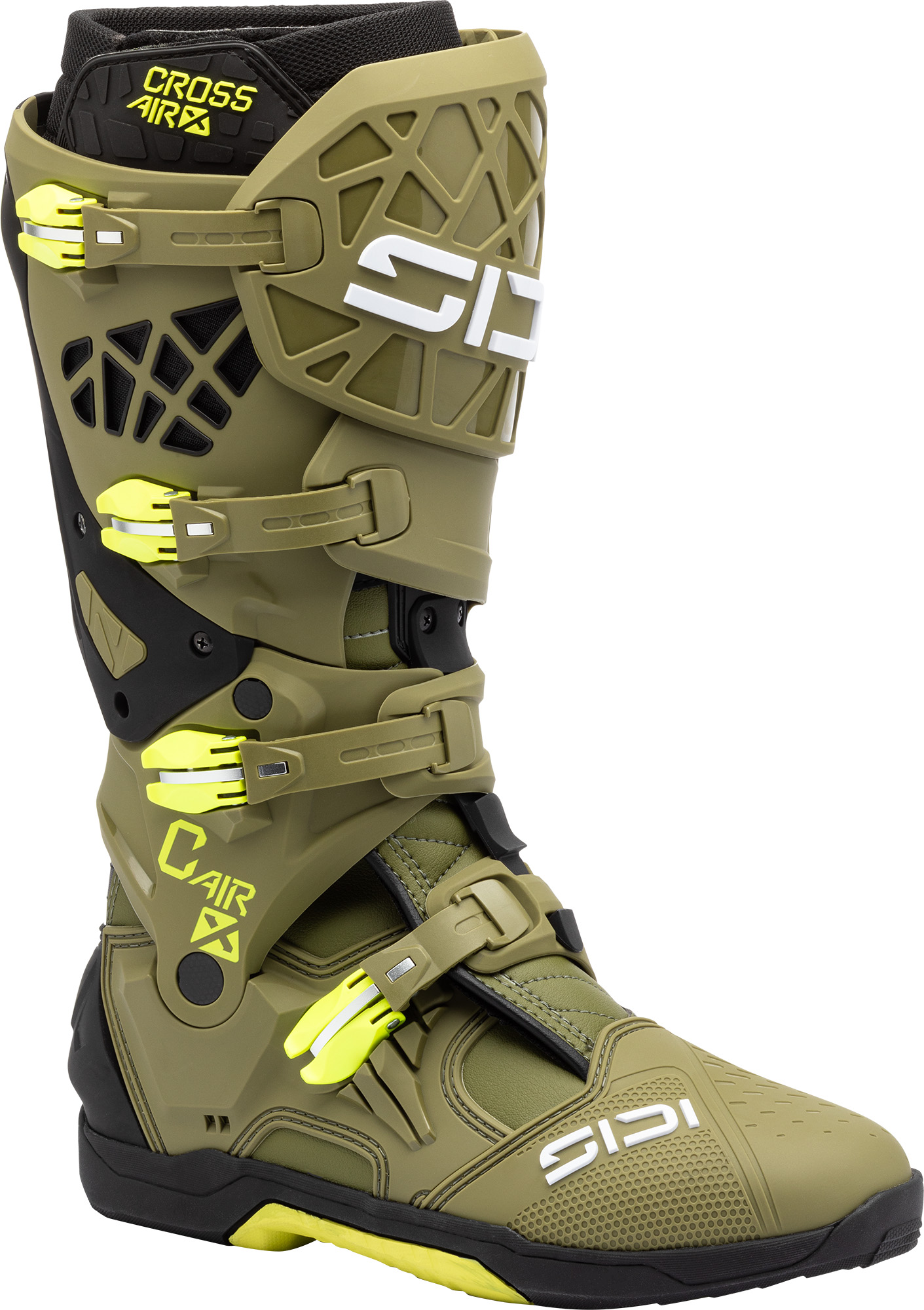 Sidi Crossair-X Bottes de motocross noir/fluo-jaune/vert 44 Figure 1