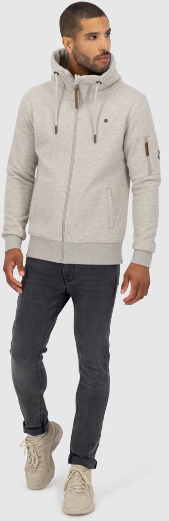 Alife And Kickin EliasAK A Zip Sweatshirt Moletom com zíper bege 3XL Figura 6