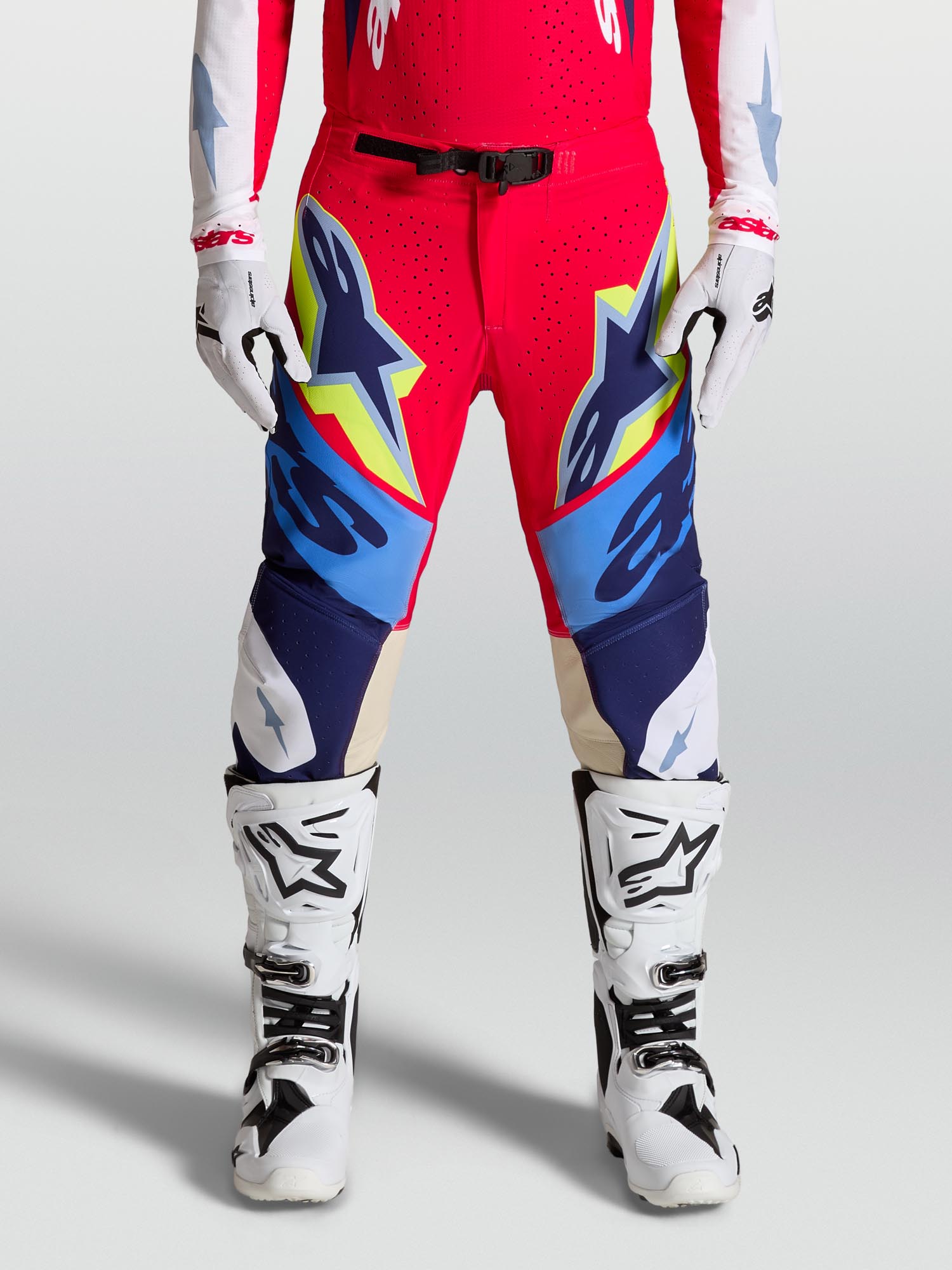 Alpinestars Supertech Dyna Motocross Hose rot/weiß/blau 28 Abbildung 7