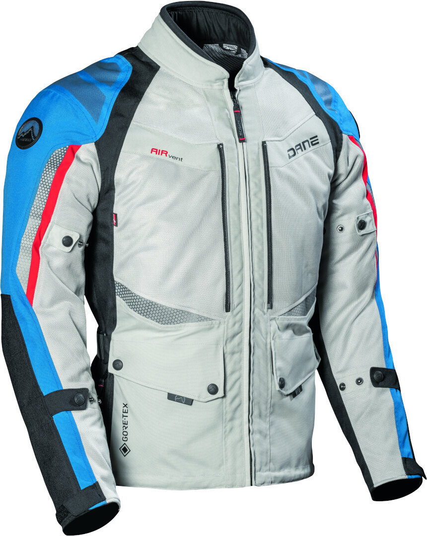DANE Drakar wasserdichte Motorrad Textiljacke hellgrau/blau 60 Abbildung 1