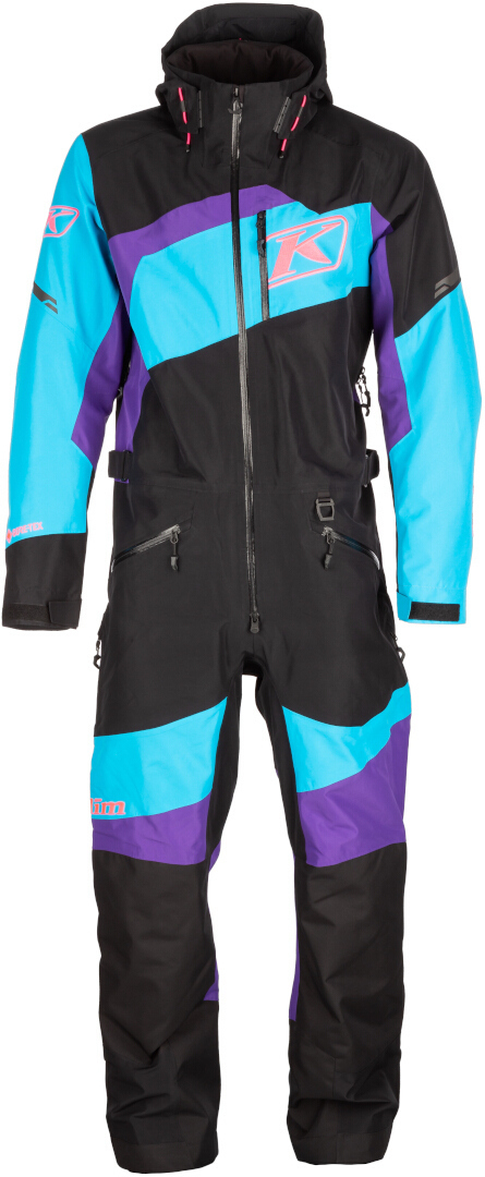 Klim Ripsa 2023 Costumul de snowmobil One Piece Negru/turcoaz/mov S Figura 3
