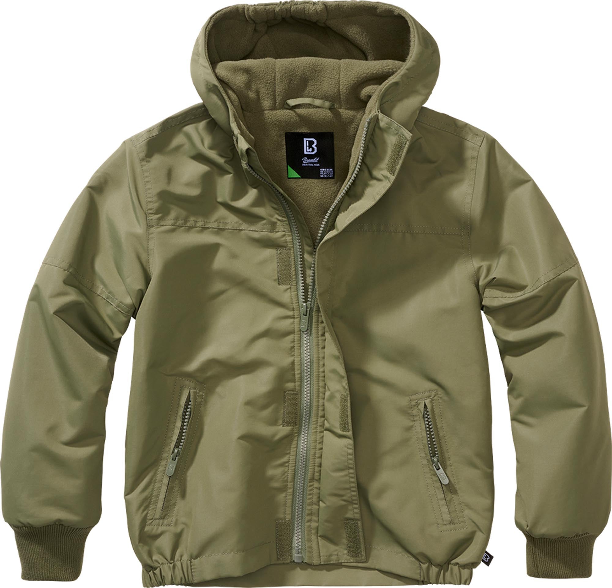 Brandit Frontzip Windbreaker Kinderjas Olive 170-176 Figuur 1