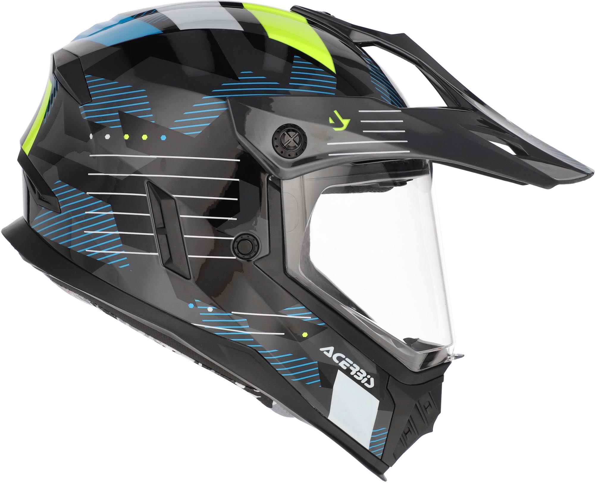 Acerbis Rider Graphic Cască Enduro pentru tineret Negru/Albastru/Alb Y/L (53/54) Figura 2