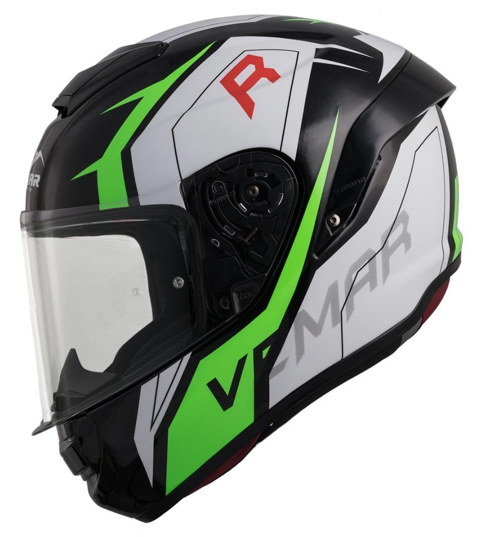 Vemar Hurricane Revenge Capacete preto/branco/verde M (57/58) Figura 5