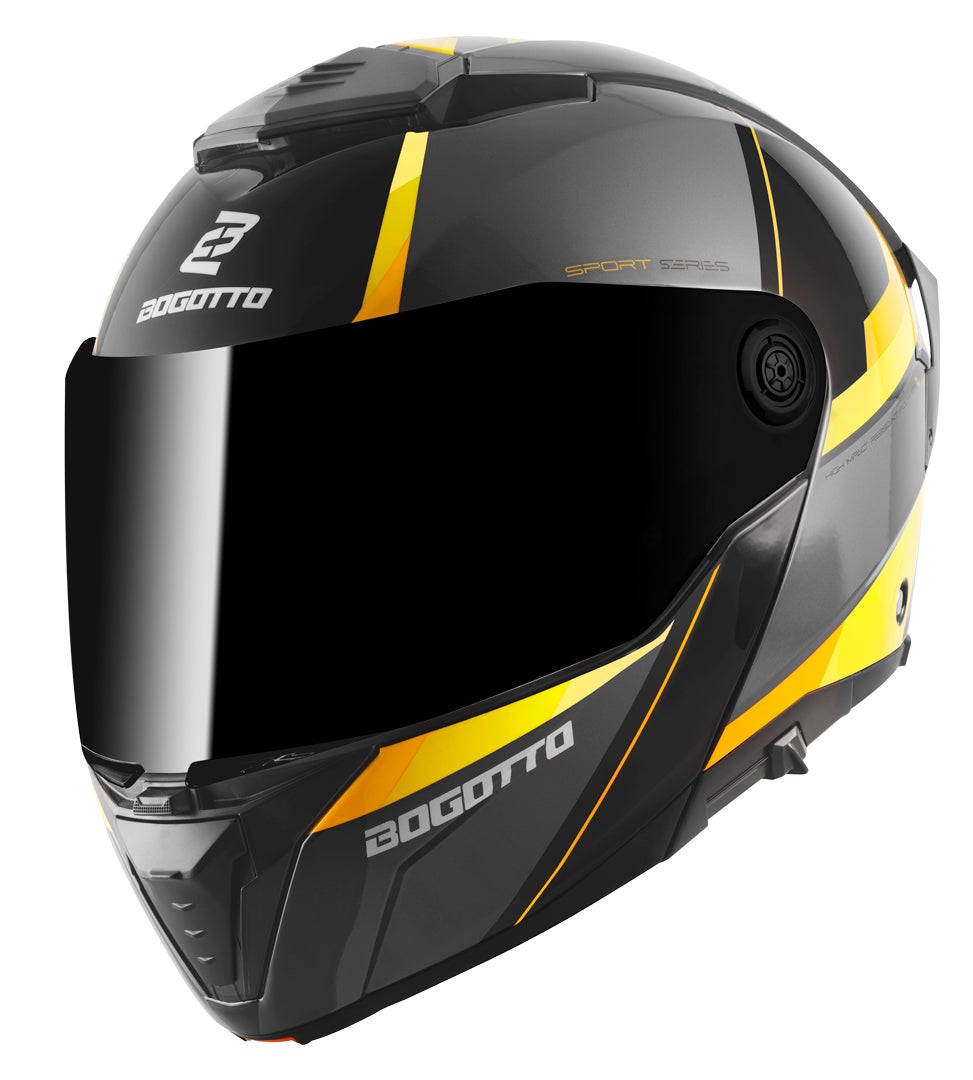 Bogotto FF404 Ezion Casque modulable noir/jaune M Figure 2