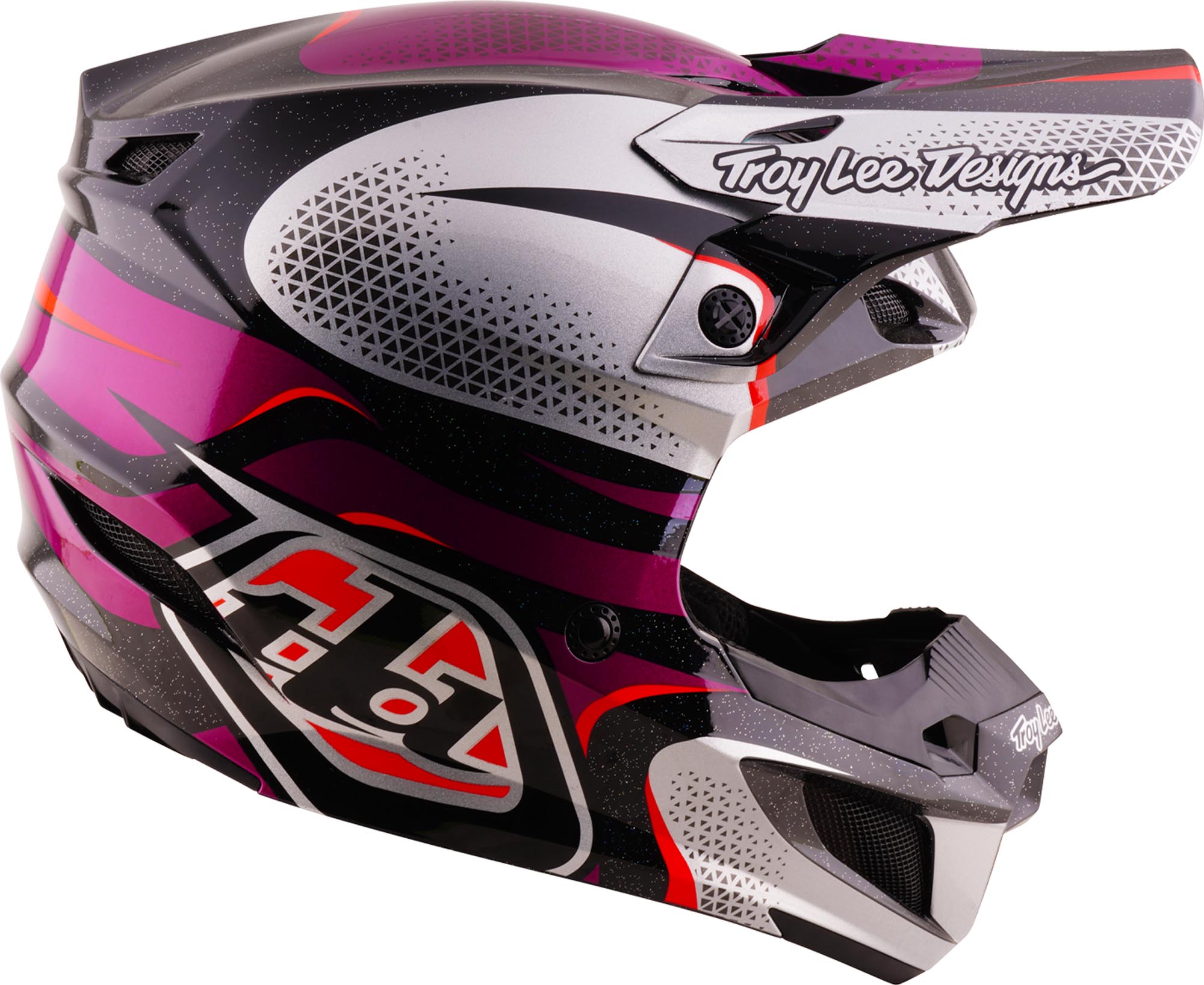 Troy Lee Designs SE5 Polycarbonate MIPS Aura Motocross Helmet violet/black S (55/56) Figure 3