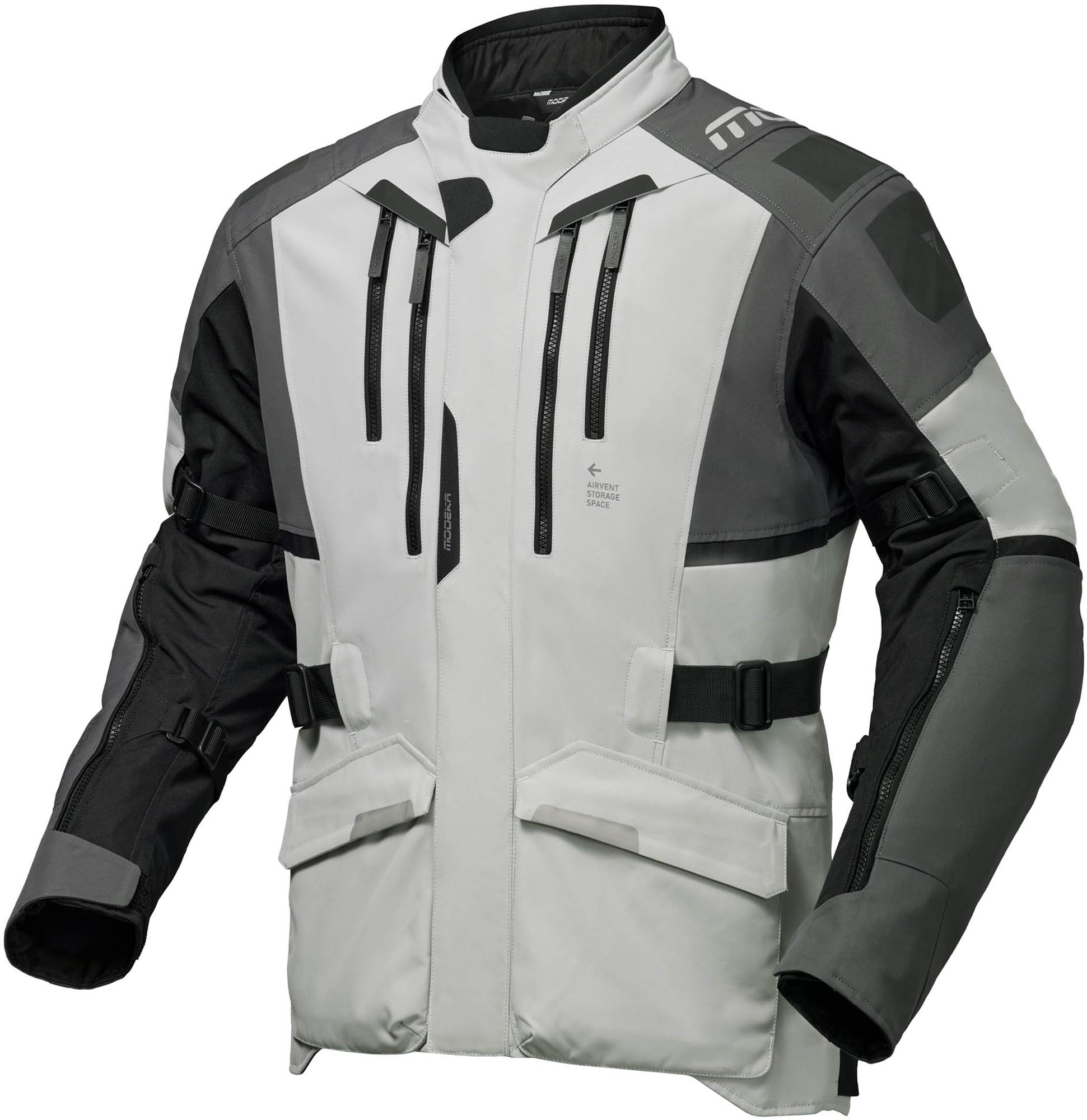 Modeka Striker III Motorrad Textiljacke hellgrau/schwarz S Abbildung 1