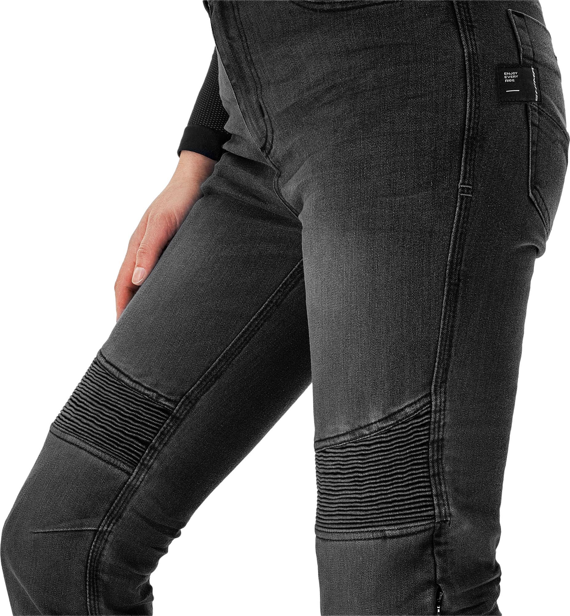 SHIMA Zenith Dame-motorsykkeljeans Svart 28/32 Figur 15