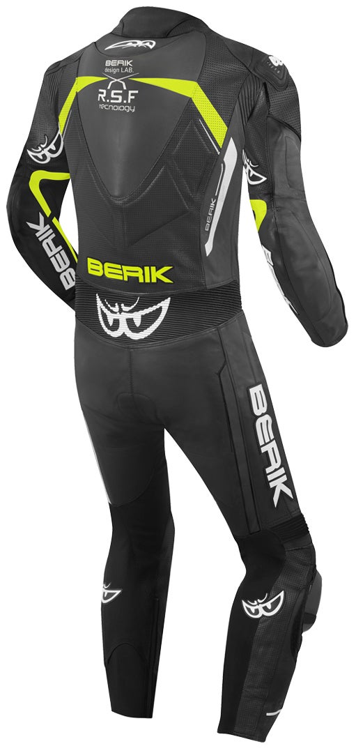 Berik RSF-Teck geperforeerd eendelig motorfiets lederen pak Zwart/Geel 54 Figuur 2