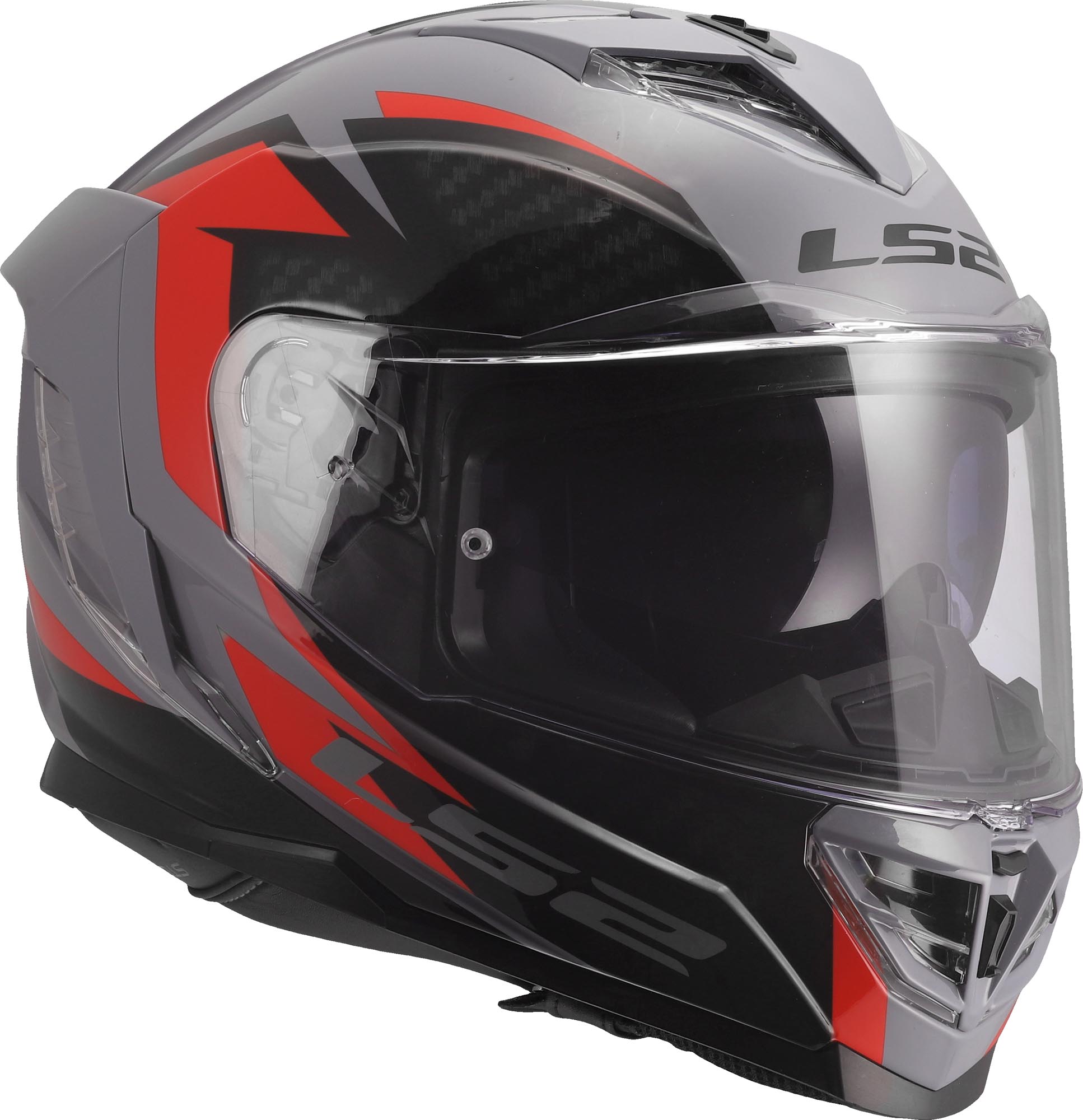 LS2 FF818 Storm III Dynamo Helm grau/rot S (55/56) Abbildung 3