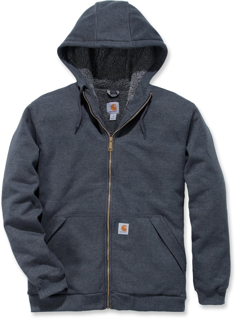 Carhartt Sherpa-Lined Midweight Full-Zip Sweatshirt mørkegrå XL Figur 1