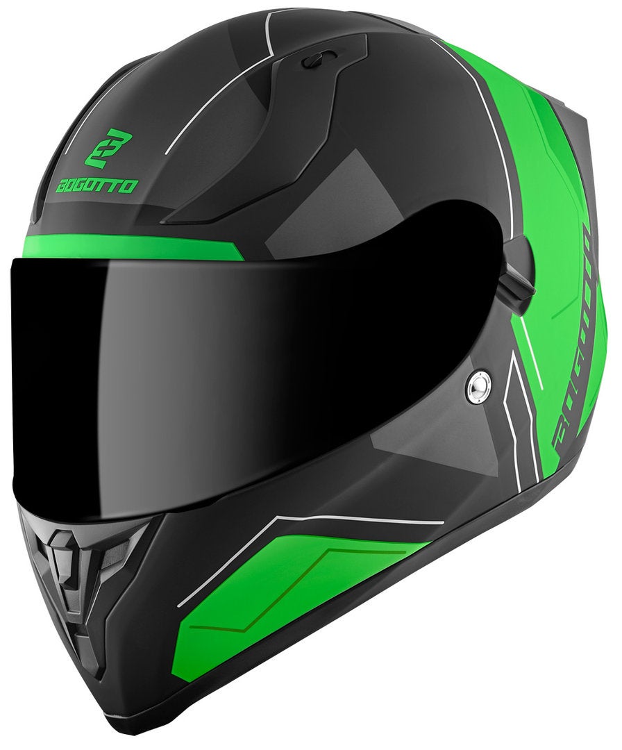 Bogotto V128 Strada Casco nero opaco/verde M Figura 1