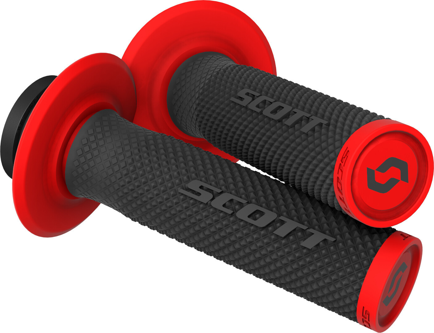 Scott SX II Lock-On Mânere + Set cu came Negru/Roșu Figura 1
