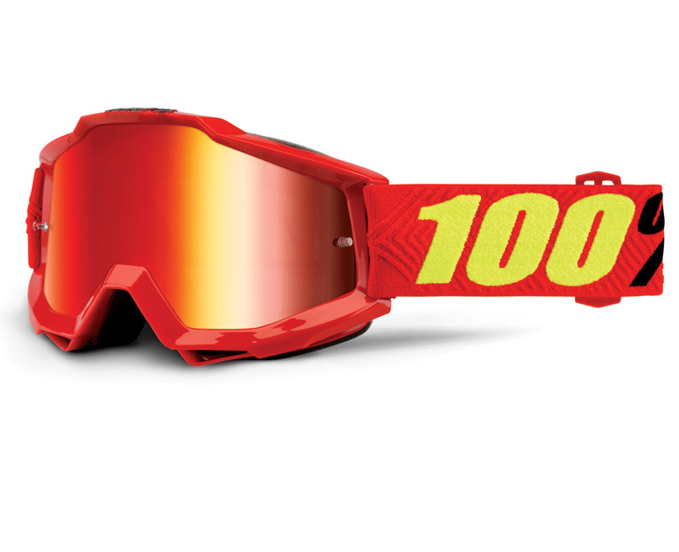 100% Accuri Extra Ochelari de motocross Roșu/Galben Figura 1