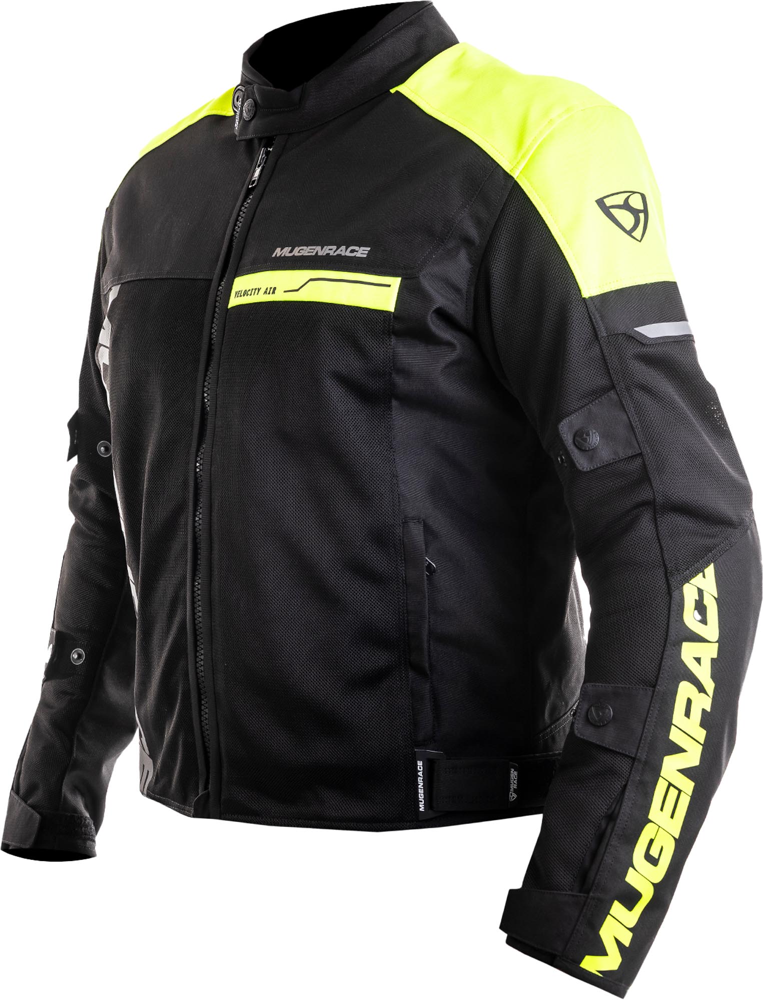 MUGENRACE Velocity Air Motorcycle Textile Jacket black/neon-yellow L Figure 1