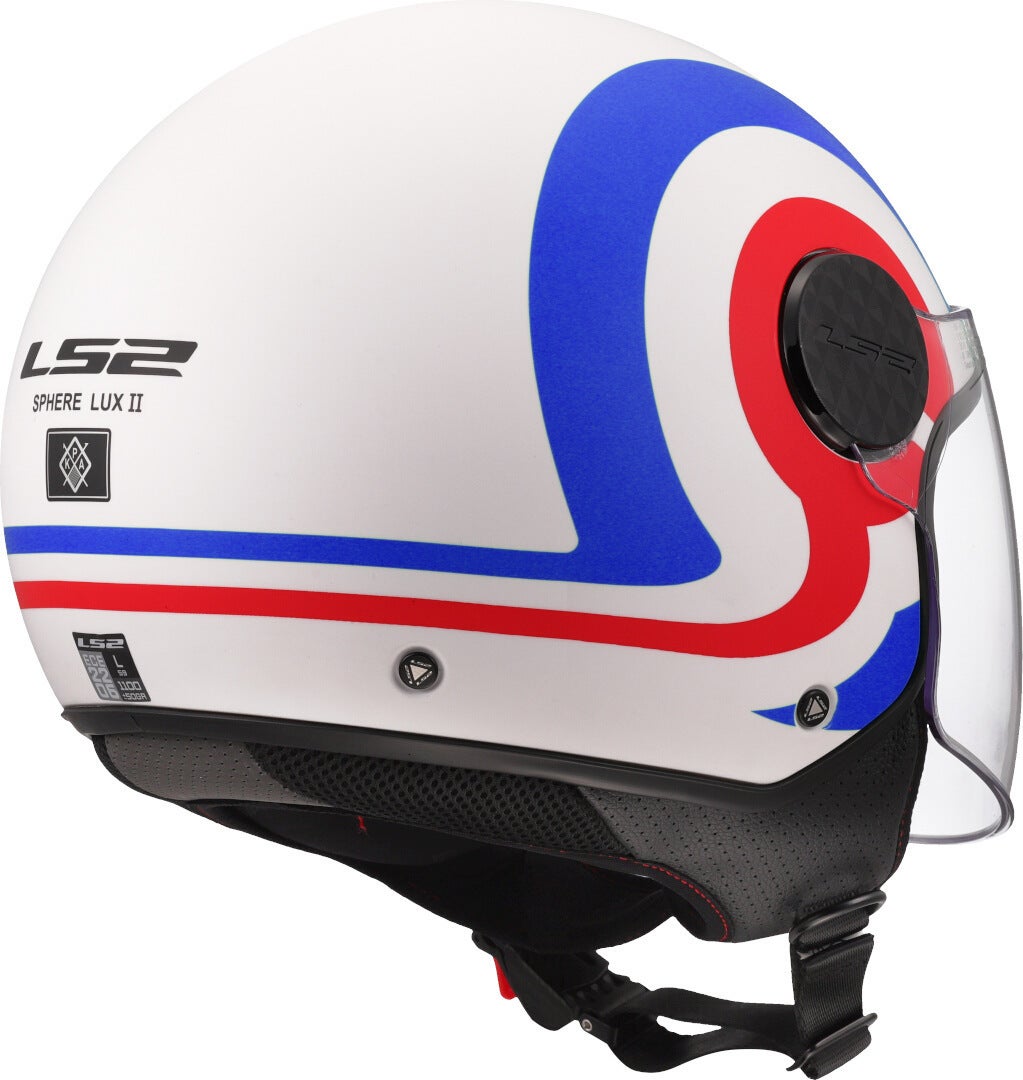 LS2 OF558 Sphere Lux II Urby Jethelm weiß/rot/blau S (55/56) Abbildung 6