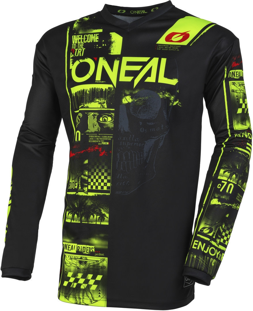 Oneal Element Attack Maillot de motocross noir/jaune L Figure 1