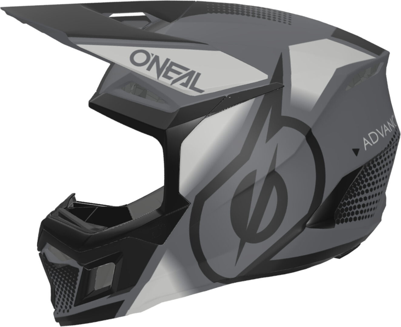 Oneal 3SRS Vision Cască de motocross Negru/gri XXL (63/64) Figura 1