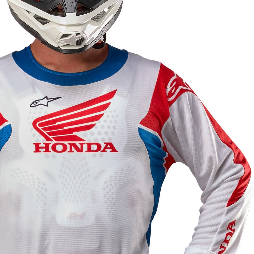 Alpinestars Honda Racer Iconic Motocross Jersey white/blue/red L Figure 2