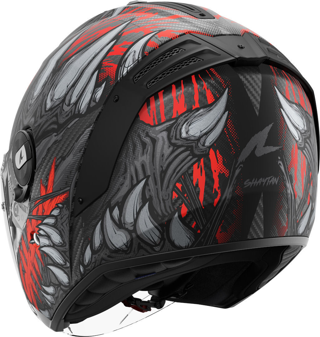 Shark RS Jet Carbon Shaytan Jet hjälm Kol/röd matt XS (53/54) Figur 2