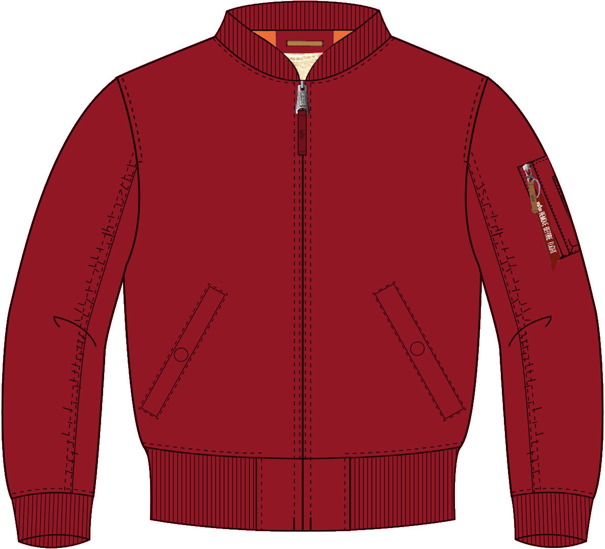 Alpha Industries MA-1 VF 59 Jacka rött/rött M Figur 1