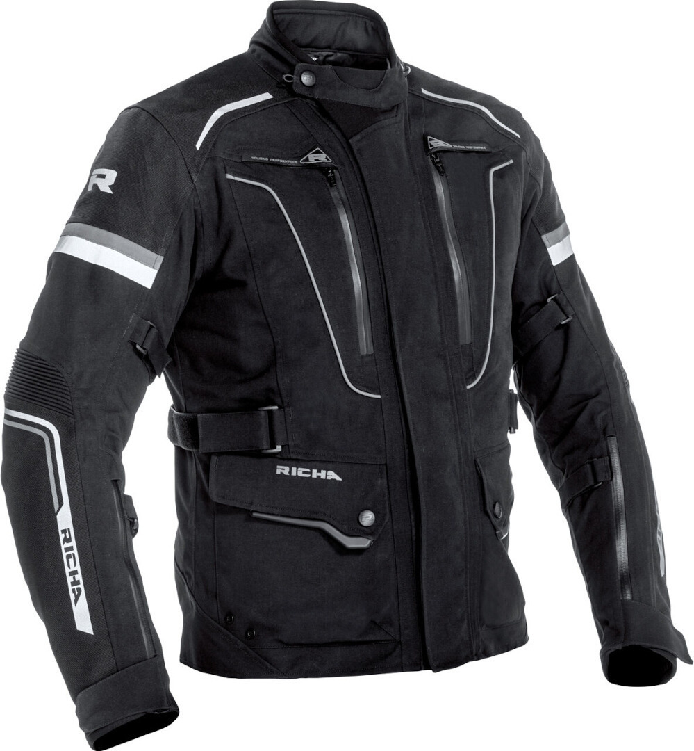 Richa Infinity 2 Pro Motorfiets Textiel Jas zwart/wit 3XL Figuur 1