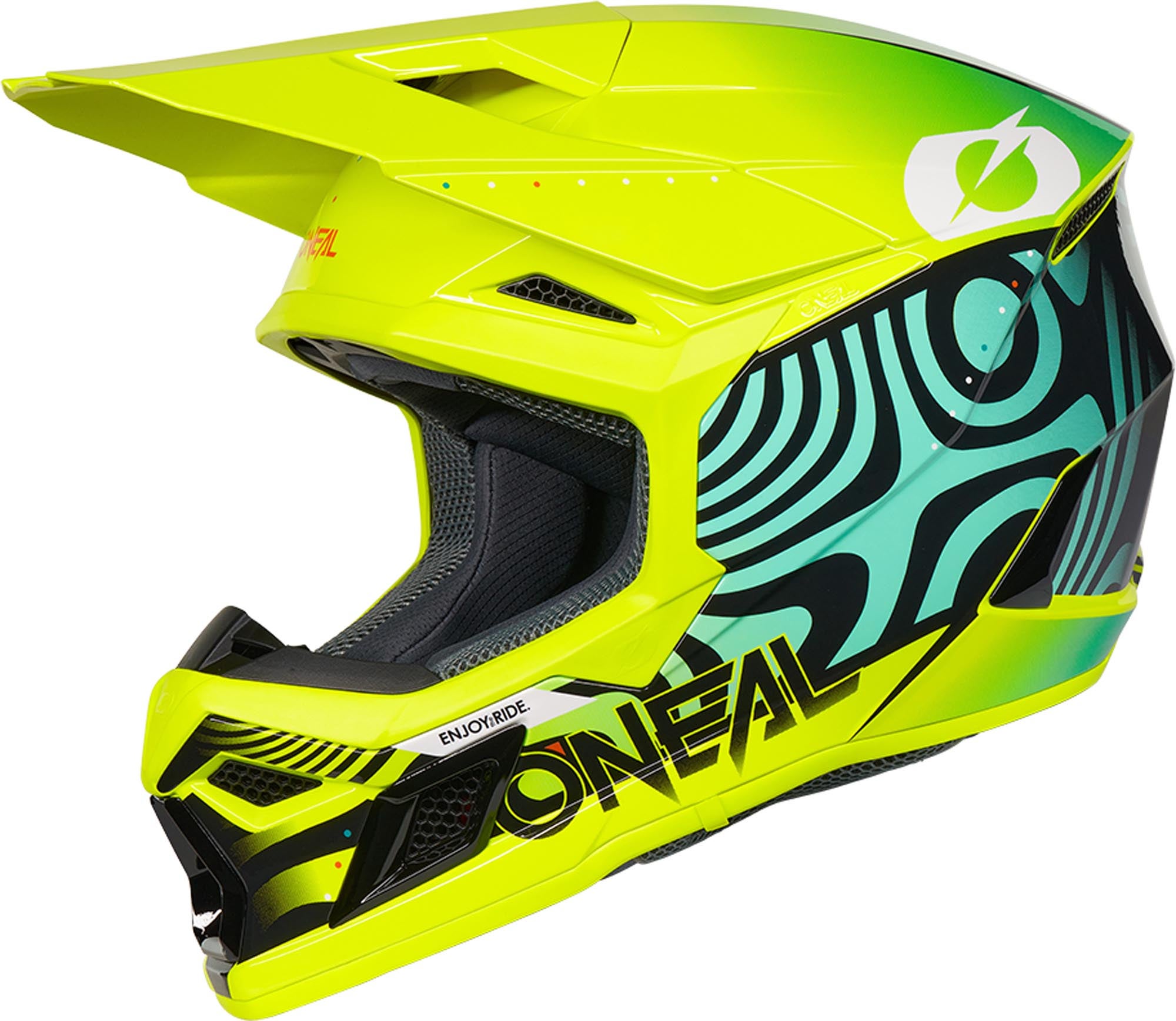 Oneal 3SRS Nova Kinder Motocross Helm neon-gelb Y/M (51/52) Abbildung 2