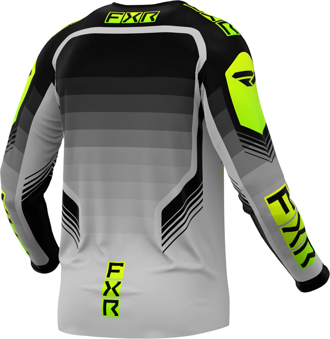 FXR Clutch Pro Hi Vis 2024 Motocross trøje grå/sort/gul M Figur 4