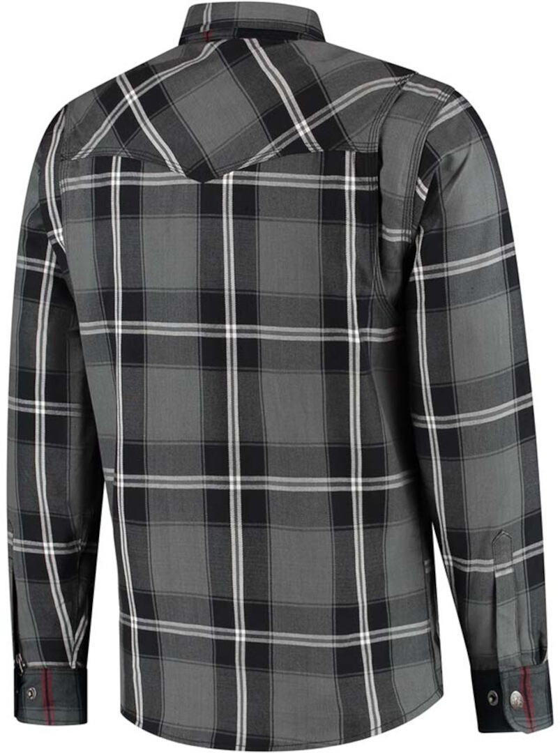Rusty Stitches Neil V2 Camisa de motocicleta Cinza/Preto/Branco M Figura 2