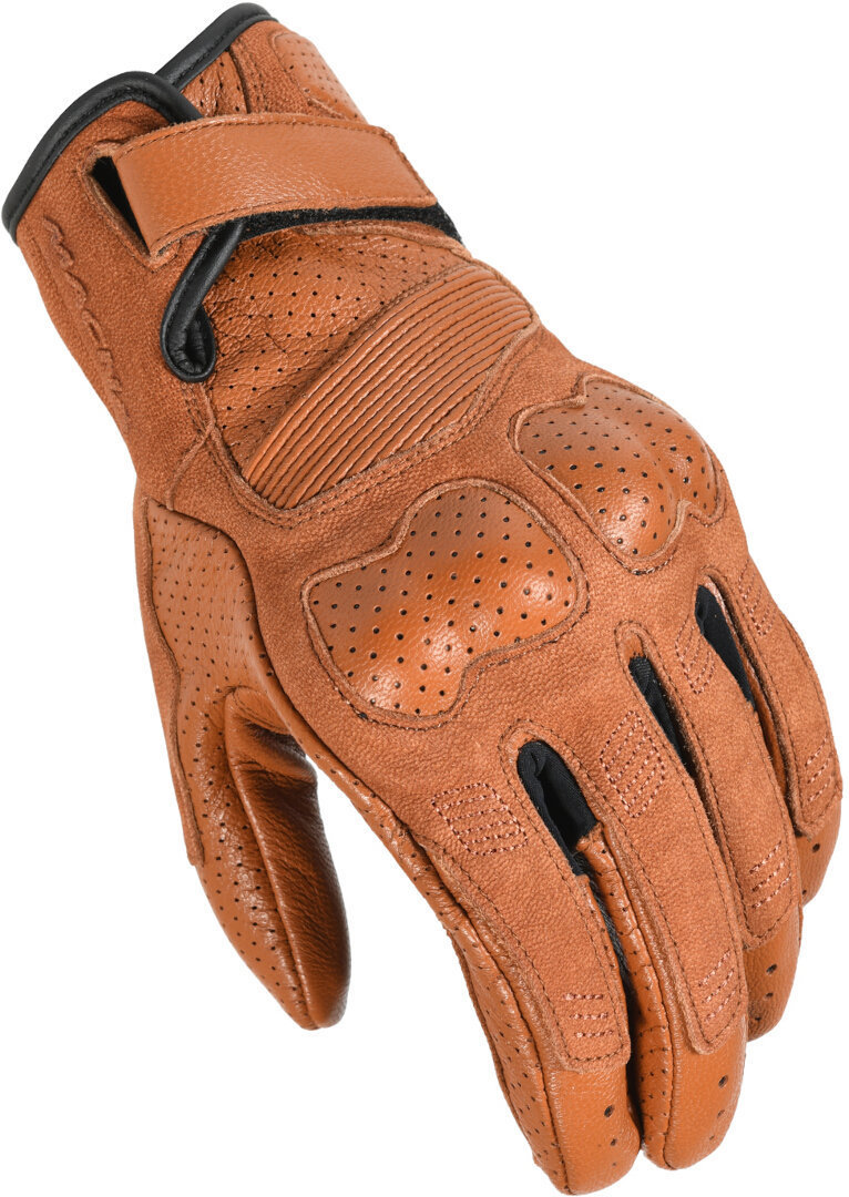 Macna Bold perforierte Motorrad Handschuhe hellbraun L Abbildung 1