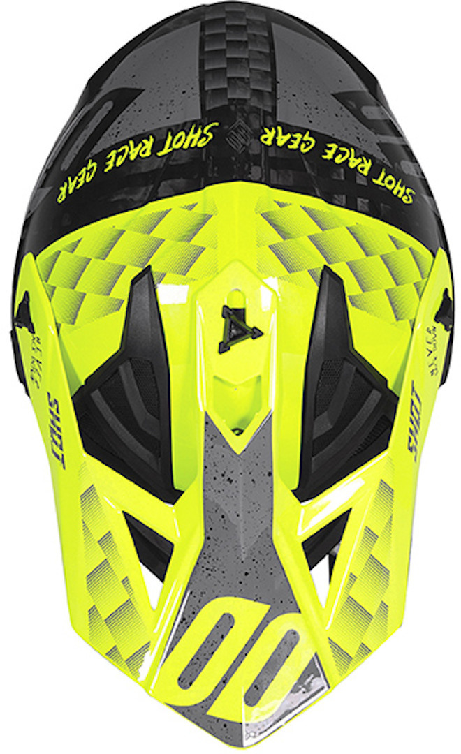 Shot Lite Carbon Rush Motocross hjälm neongul S (55/56) Figur 2
