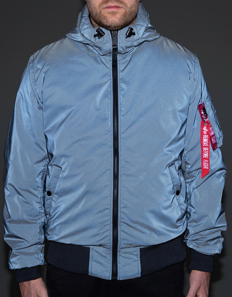 Alpha Industries MA-1 Hooded Reflective Jacka svart S Figur 2